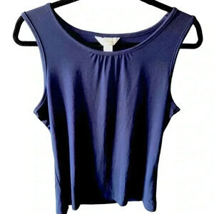 Christopher & Banks medium navy blue sleeveless tank top. Perfect for work.VGUC.